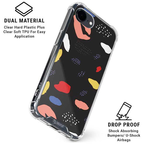 Dark Color Pop iPhone 16e Clear Case