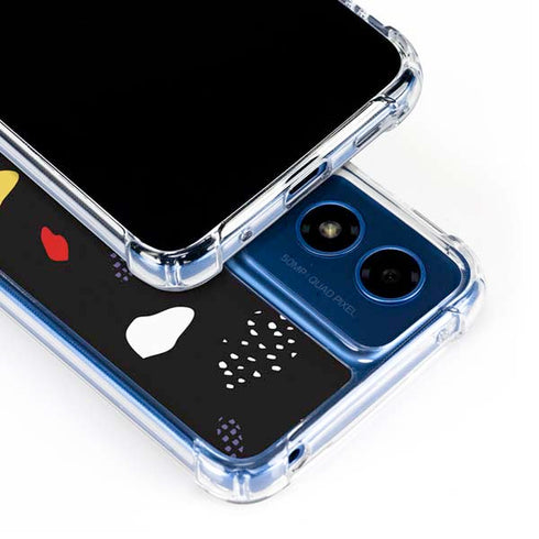 Dark Color Pop Moto G Play 4G (2024) Clear Case
