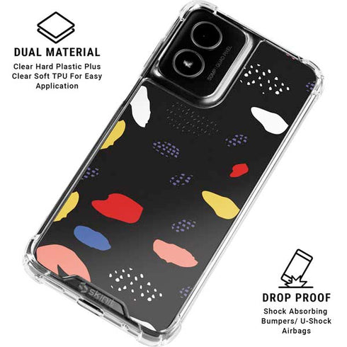 Dark Color Pop Moto G Power 5G (2024) Clear Case