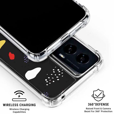 Dark Color Pop Moto G Power 5G (2024) Clear Case