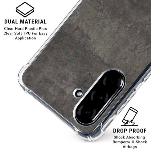 Dark Iron Grey Concrete Galaxy A36 5G Clear Case