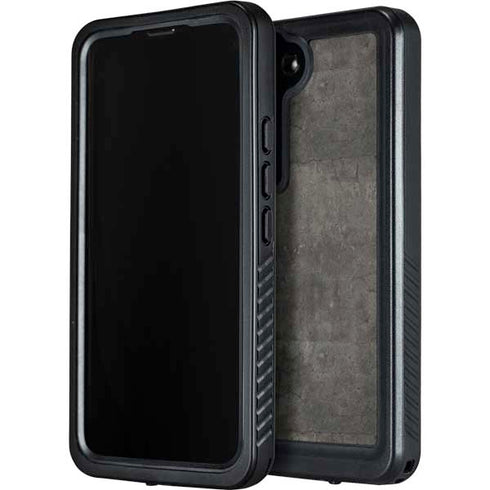 Dark Iron Grey Concrete Galaxy S24 Plus Waterproof Case