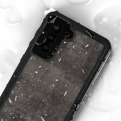 Dark Iron Grey Concrete Galaxy S24 Plus Waterproof Case