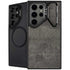 Dark Iron Grey Concrete Galaxy S24 Ultra Kickstand Case