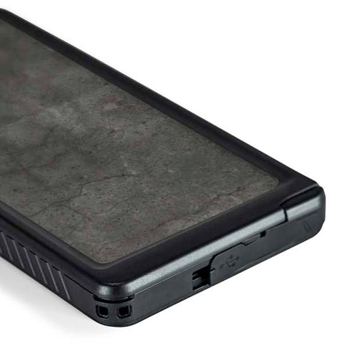 Dark Iron Grey Concrete Galaxy S24 Ultra Waterproof Case