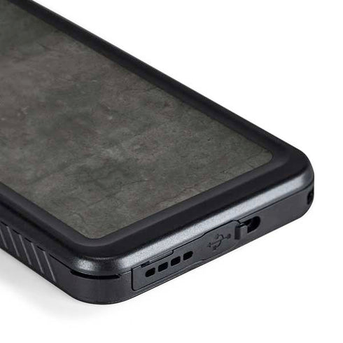 Dark Iron Grey Concrete Galaxy S24 Waterproof Case