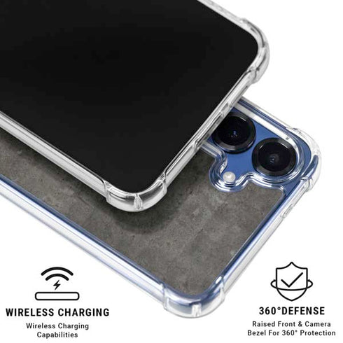 Dark Iron Grey Concrete Galaxy S25 Plus Clear Case