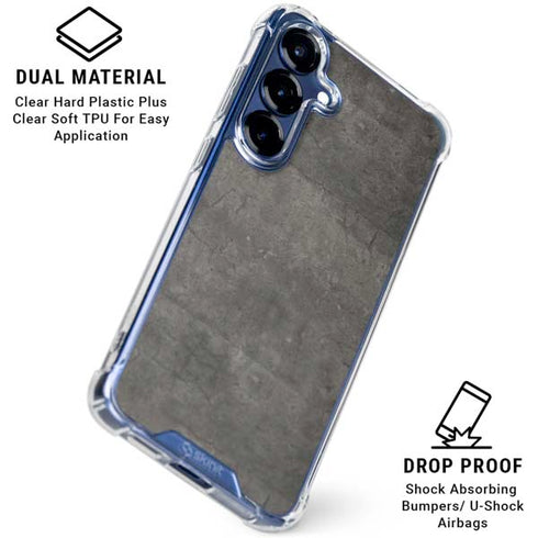 Dark Iron Grey Concrete Galaxy S25 Plus Clear Case