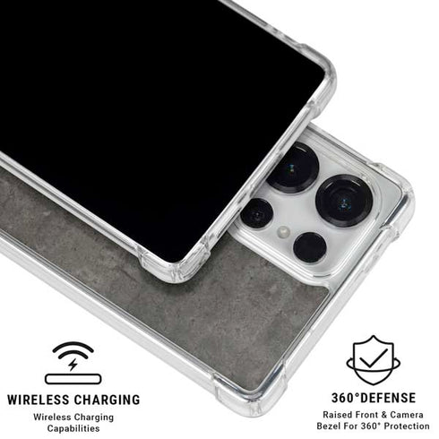 Dark Iron Grey Concrete Galaxy S25 Ultra Clear Case