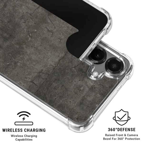 Dark Iron Grey Concrete Galaxy S26 Clear Case