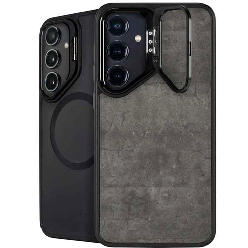 Dark Iron Grey Concrete Galaxy S26 Kickstand Case