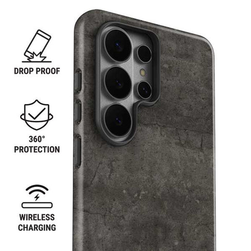 Dark Iron Grey Concrete Galaxy S26 Ultra Impact Case