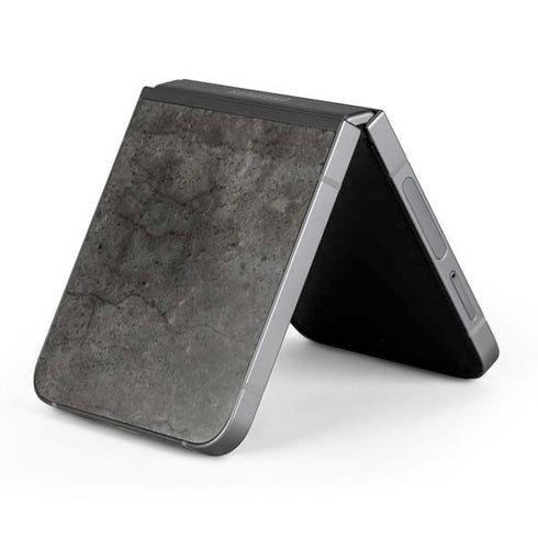 Dark Iron Grey Concrete Galaxy Z Flip6 Skin