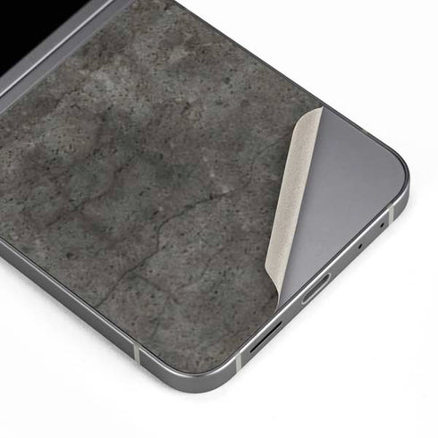 Dark Iron Grey Concrete Galaxy Z Flip6 Skin