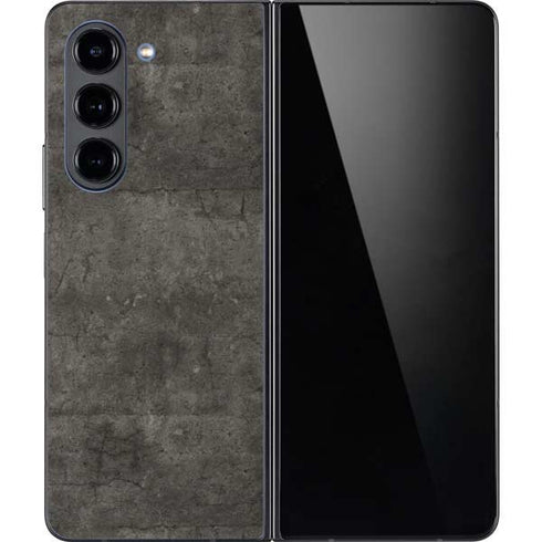 Dark Iron Grey Concrete Galaxy Z Fold5 5G Skin