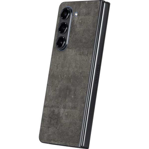 Dark Iron Grey Concrete Galaxy Z Fold5 5G Skin