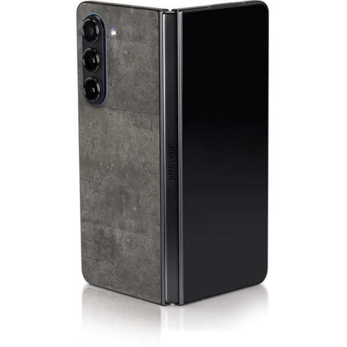 Dark Iron Grey Concrete Galaxy Z Fold5 5G Skin