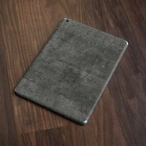 Dark Iron Grey Concrete Apple iPad Skin