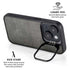 Dark Iron Grey Concrete iPhone 14 Plus Kickstand Case