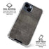 Dark Iron Grey Concrete iPhone 15 Clear Case