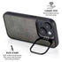 Dark Iron Grey Concrete iPhone 15 Kickstand Case