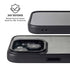 Dark Iron Grey Concrete iPhone 15 Kickstand Case