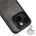 Dark Iron Grey Concrete iPhone 15 Kickstand Case