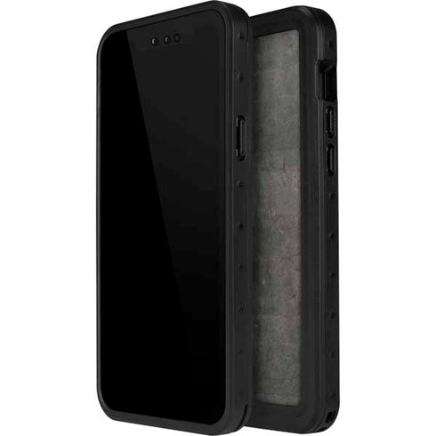 Dark Iron Grey Concrete iPhone 15 Plus Waterproof Case