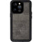 Dark Iron Grey Concrete iPhone 15 Pro Waterproof Case