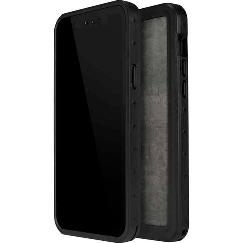 Dark Iron Grey Concrete iPhone 15 Pro Waterproof Case