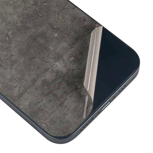 Dark Iron Grey Concrete iPhone 15 Skin