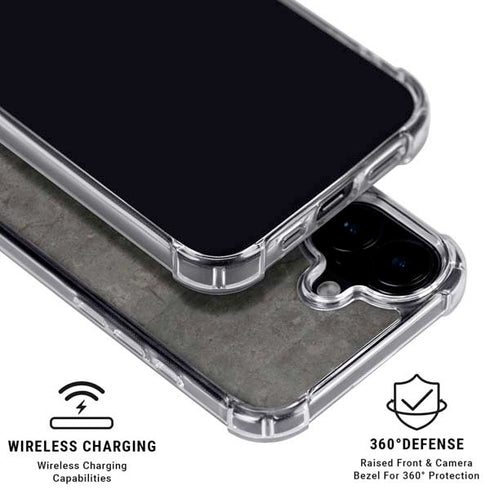 Dark Iron Grey Concrete iPhone 16 Plus MagSafe Case