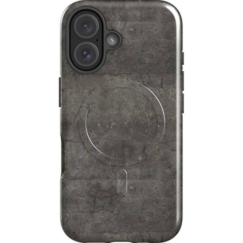Dark Iron Grey Concrete iPhone 16 Plus Magsafe Impact Case