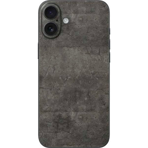 Dark Iron Grey Concrete iPhone 16 Plus Skin