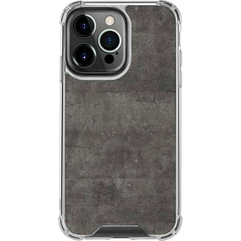 Dark Iron Grey Concrete iPhone 16 Pro Clear Case
