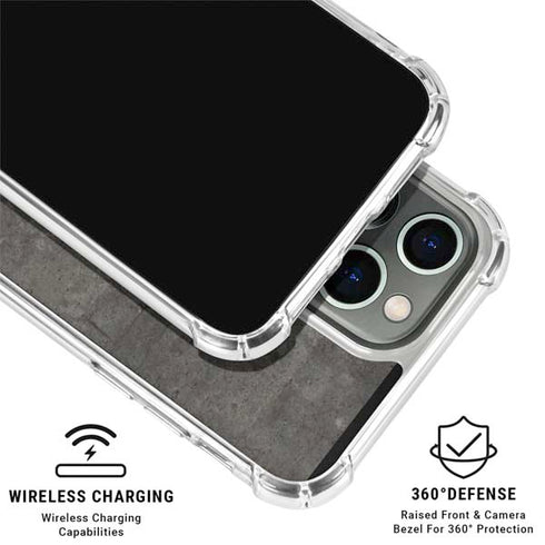 Dark Iron Grey Concrete iPhone 16 Pro Clear Case