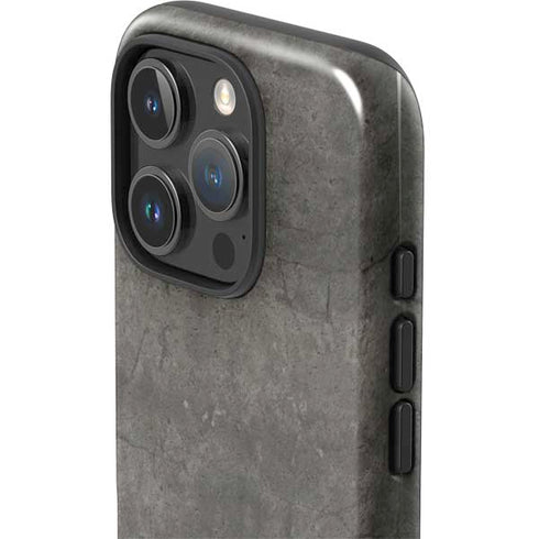 Dark Iron Grey Concrete iPhone 16 Pro Impact Case