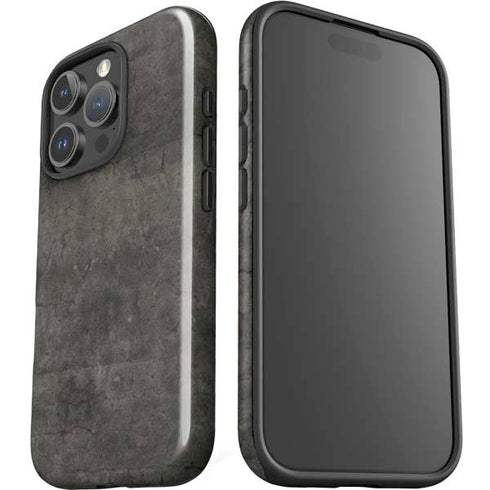 Dark Iron Grey Concrete iPhone 16 Pro Impact Case