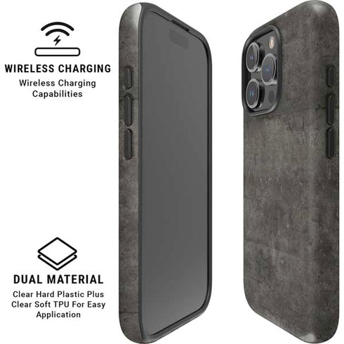 Dark Iron Grey Concrete iPhone 16 Pro Magsafe Impact Case