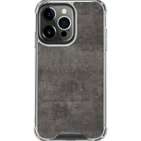 Dark Iron Grey Concrete iPhone 16 Pro Max Clear Case