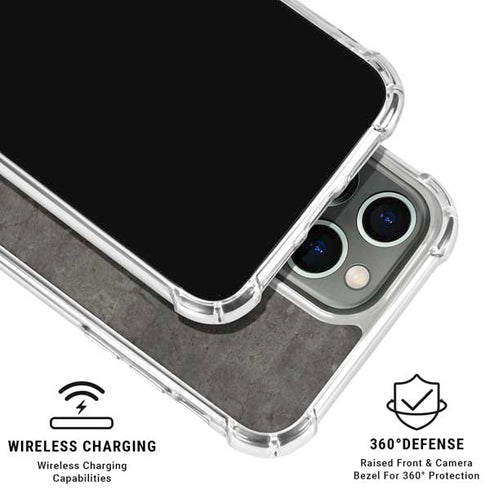 Dark Iron Grey Concrete iPhone 16 Pro Max Clear Case