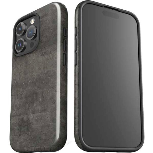 Dark Iron Grey Concrete iPhone 16 Pro Max Impact Case