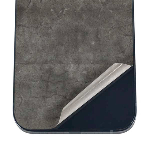 Dark Iron Grey Concrete iPhone 16 Skin