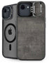 Dark Iron Grey Concrete iPhone 16e Kickstand Case