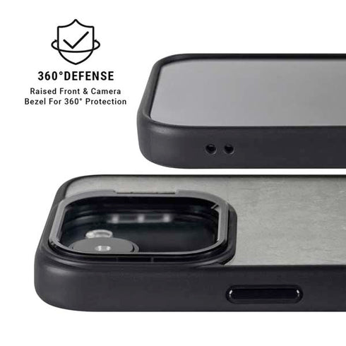 Dark Iron Grey Concrete iPhone 16e Kickstand Case