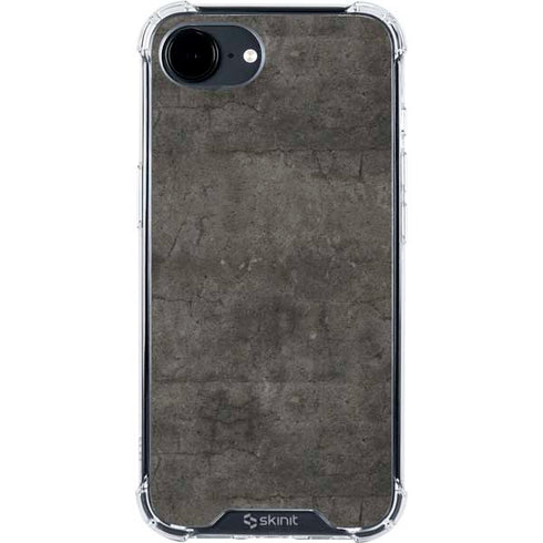 Dark Iron Grey Concrete iPhone 16e Clear Case