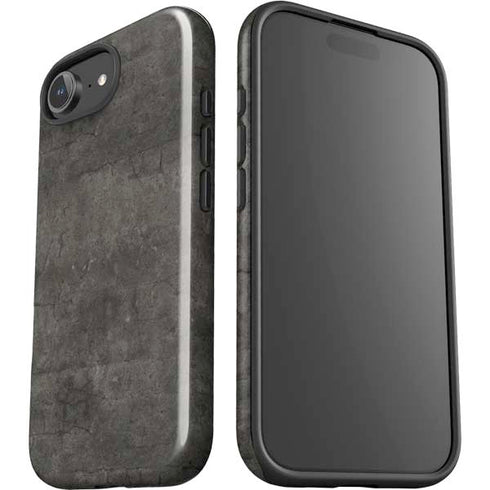 Dark Iron Grey Concrete iPhone 16e Impact Case
