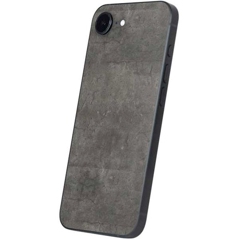Dark Iron Grey Concrete iPhone 16e Skin