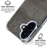 Dark Iron Grey Concrete iPhone 17 Clear Case