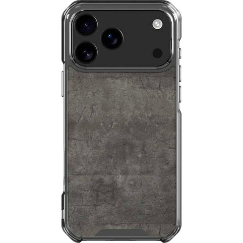 Dark Iron Grey Concrete iPhone 18 Pro Max Clear Case